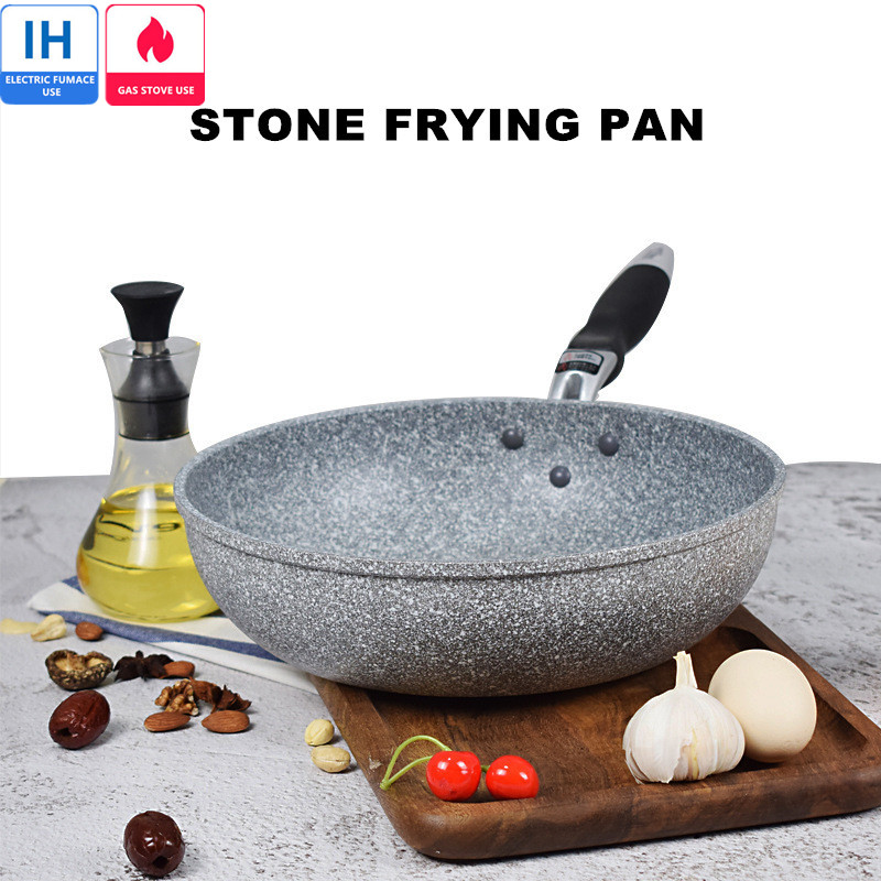 Home Cooking Cookbook - Antihaft-Pfanne, langlebige Stein-Brat-Wok-Pfanne, Heim-Steak-Pfanne, Pfannkuchen, gebratener