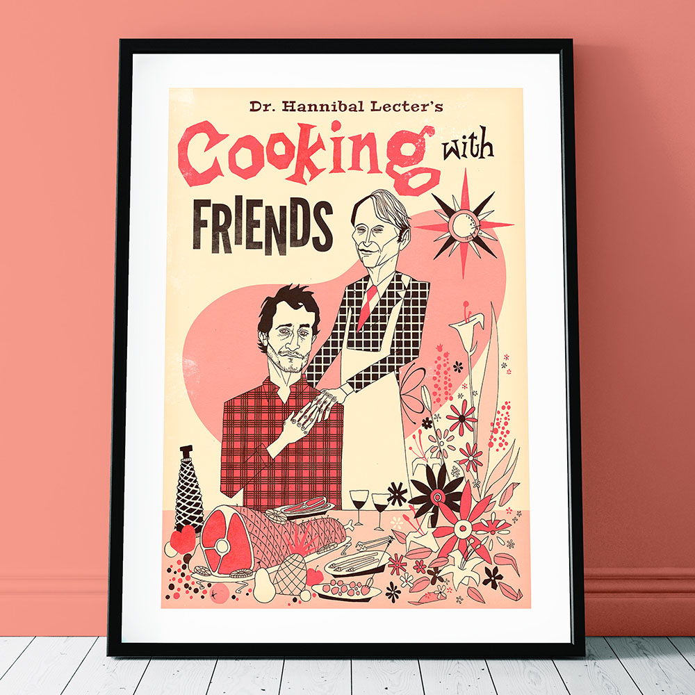 Home Cooking Cookbook - Küche Leinwand Malerei Hannibal Kochbuch Poster