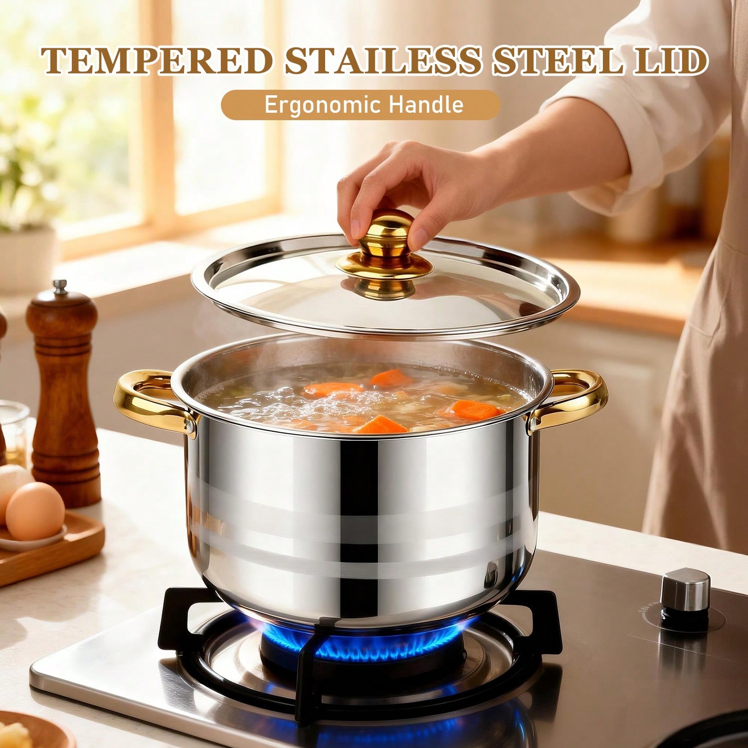 Edelstahl-Topfset, modernes Lu – Home Cooking Cookbook Bewertung und Preis
