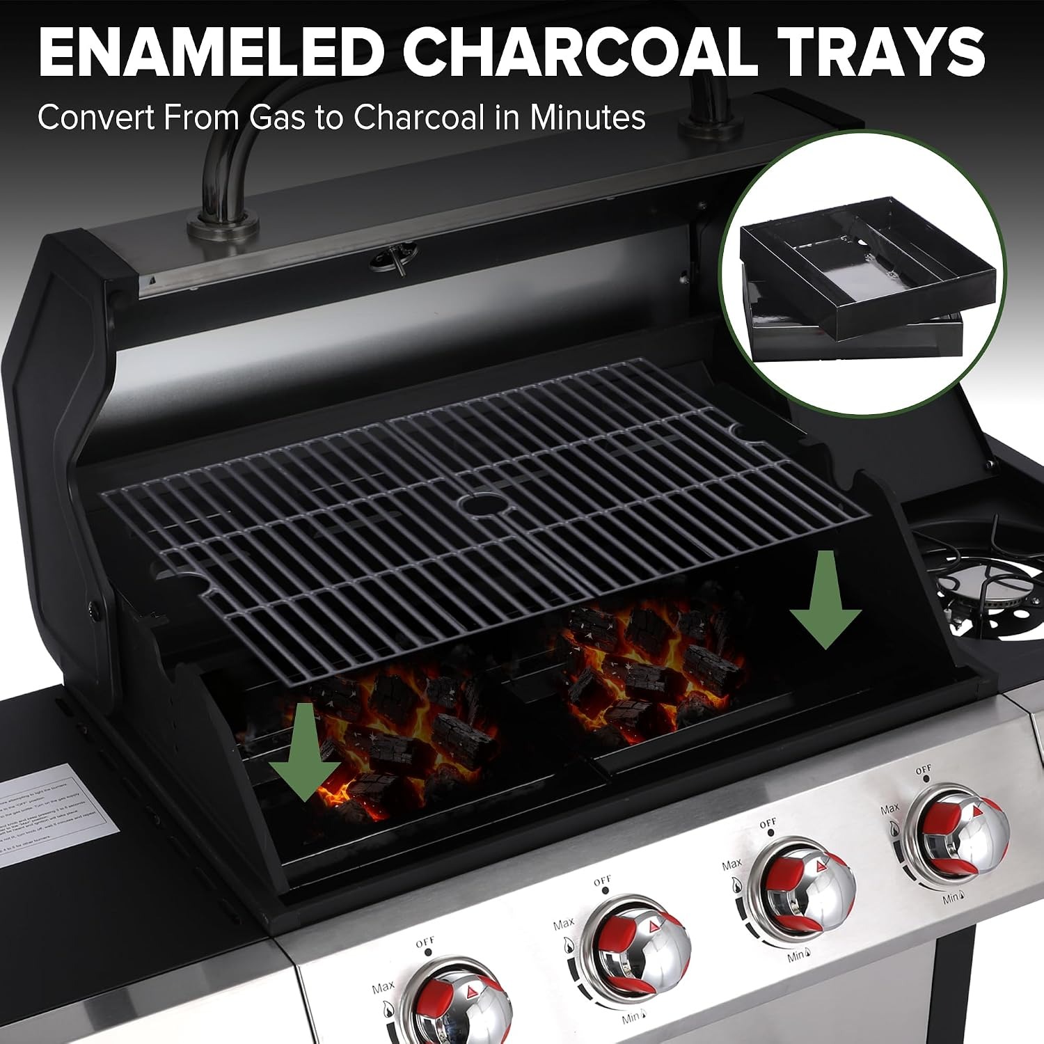 Gas- und Holzkohlegrill-Kombin – Home Cooking Gas Bewertung und Preis